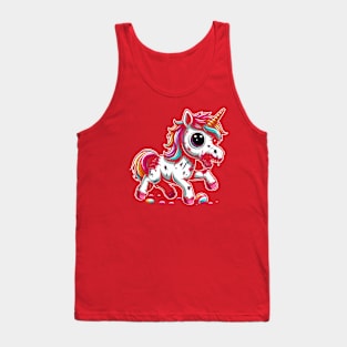 Zombie Unicorn Fantasy Art unocorns lover cute and scary Tank Top